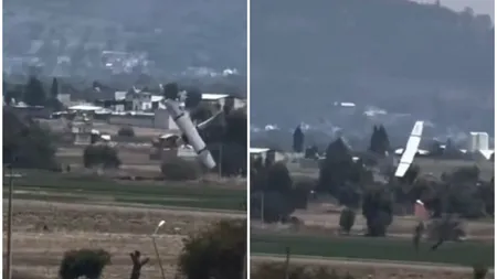 VIDEO Un avion de mici dimensiuni s-a prăbușit în Mexic. Patru persoane au murit