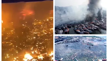 Imagini apocaliptice în Borneo. Un incendiu devastator a distrus 1.000 de case VIDEO