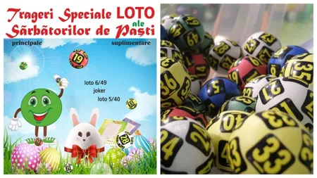 Când au loc tragerile speciale Loto pentru sărbătorile de Paşte. Programul agenţiilor, vor fi trageri duble la 6 din 49, Joker și 5 din 40, cu fond suplimementar de câştiguri