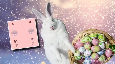 Vortexul polar face ravagii în România de Paște. Unde sunt cele mai mari șanse să ningă în prima și a doua zi a sărbătorilor pascale