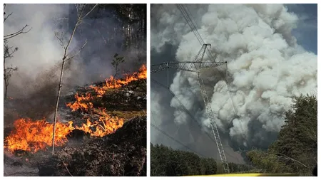 Cod roșu la Cernobîl! Incendiu puternic în zona ce înconjoară centrala nucleară și teritoriile puternic contaminate după dezastrul din 1986!