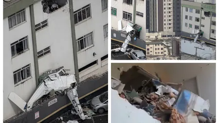 Avion prăbuşit peste un cartier de blocuri, imagini şocante. Trei dintre pasageri au murit FOTO şi VIDEO
