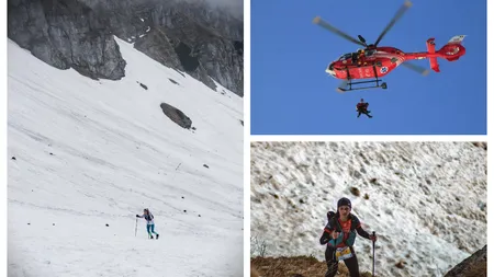 Scene dramatice în Bucegi: concurenți de la Transilvania 100, scoşi de salvatori din râpă