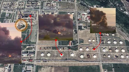 VIDEO Ucraina atacă rafinăria rusă de la Saratov, un depozit de carburant în regiunea Rostov şi staţia de pompare Lazarevo, care asigură transportul petrolului către Belarus