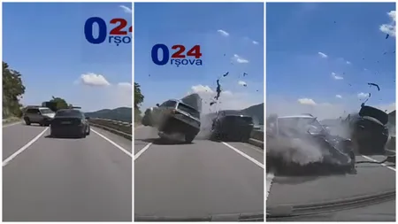 Imagini cu accidentul devastator de pe Defileul Dunării, provocat de un polițist beat. Două persoane și-au pierdut viața