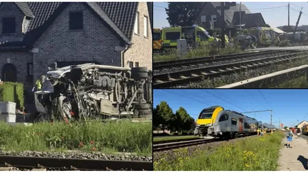 Tragedie imensă, microbuz școlar spulberat de tren, deși barierele erau coborâte: „Impactul a fost extrem de violent”. Sunt victime