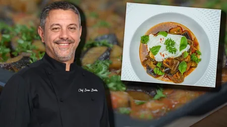 Chef Sorin Bontea, rețetă perfectă pentru vară: cum prepară celebrul chef vinete la cuptor cu iaurt grecesc