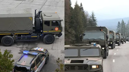 De ce sunt coloane militare pe drumurile din Cluj și Bistrița-Năsăud. MApN face apel la populație: „Vă rugăm să circulați cu atenție sporită și să respectați indicațiile polițiștilor militari”