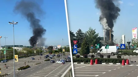 Explozie urmată de incendiu în Prahova: pericol de a doua deflagrație, un bărbat a fost rănit