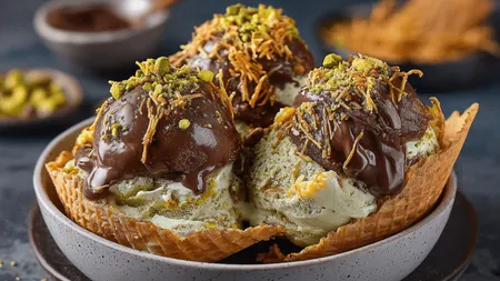 Rețetă de înghețată Dubai. Are doar câteva ingrediente și se prepară foarte simplu