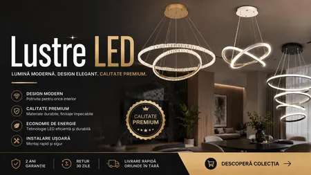 Lustre LED 2026: Ghidul complet pentru alegerea iluminatului perfect pentru casa ta