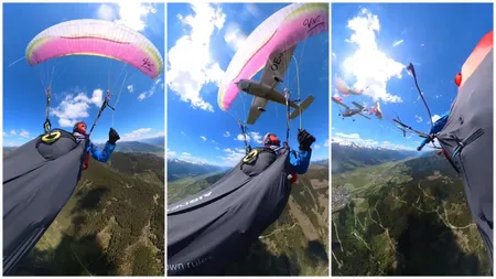 Parapantistă lovită în zbor de un avion de mici dimensiuni. Femeia a scăpat ca prin minune de la moarte