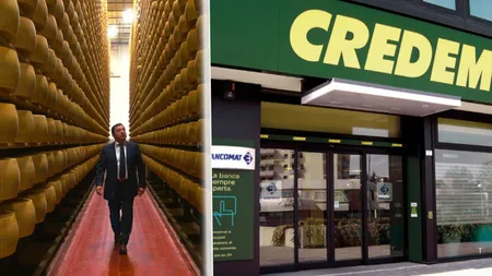 Parmezanul, folosit ca garanție pentru credite la o bancă din Italia. În 