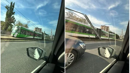 Un tramvai a deraiat în Capitală și a lovit un stâlp de electricitate. Patru călători au ajuns la spital