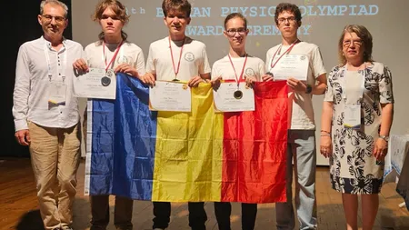 Două medalii de aur absolut și două de argint pentru echipa României, la Balcaniada de Fizică. Cine sunt elevii premiați