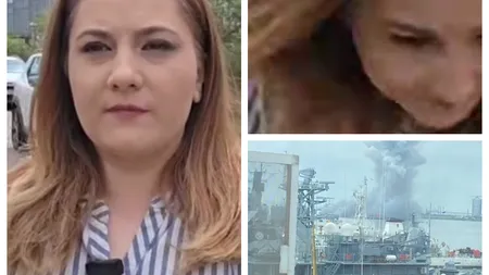 VIDEO ŞOCANT: Jurnalistă surprinsă de explozia dronei marine în direct. A fugit în timpul transmisiei