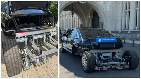 Un inventator vasluian a creat mașina care „imită mersul pe jos”. Autovehiculul ar putea atinge 330 km/oră într-o secundă