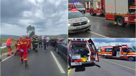 Plan Roșu de Intervenție activat după un accident cu 13 victime, în județul Sibiu. Patru mașini implicate. UPDATE: Planul Roșu a fost dezactivat