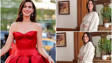 Anne Hathaway este însărcinată cu al treilea copil, la 43 de ani. Primele imagini cu burtica de gravidă a celebrei actrițe