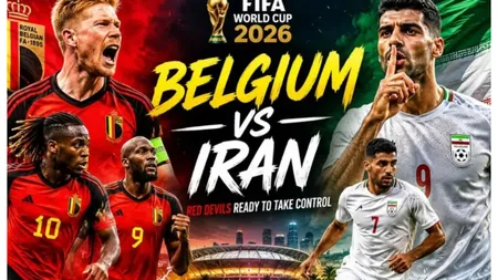 ANTENA 1 LIVE VIDEO BELGIA - IRAN ONLINE STREAMING. Meci de 1 solist la CM 2026?