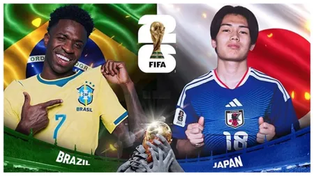 LIVE Antena 1 Brazilia - Japonia (ora 22:00) VIDEO ONLINE în 16-imile de finală de la Cupa Mondială 2026. Test dificil pentru 