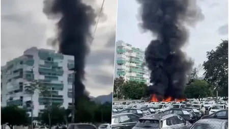 Şase morţi în urma coliziunii a două elicoptere la Rio de Janeiro. Un mare cântăreţ s-ar fi aflat la bord - VIDEO