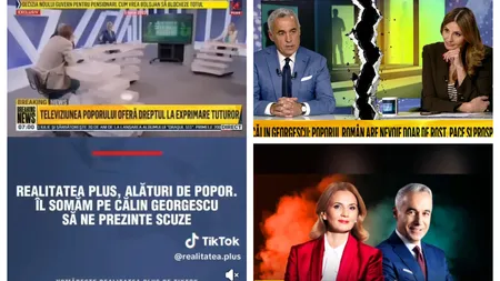 Telenovela continuă! Realitatea Plus pretinde scuze publice de la Călin Georgescu, după confruntarea lui cu Anca Alexandrescu: „A fost depășită o limită”
