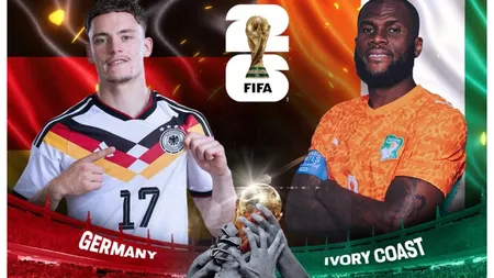 GERMANIA - COASTA DE FILDEŞ LIVE VIDEO ONLINE ANTENA PLAY: Meciul care anunţă spectacol la Cupa Mondială FIFA 2026