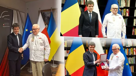 Nicușor Dan l-a decorat pe fostul președinte al Republicii Polone: 