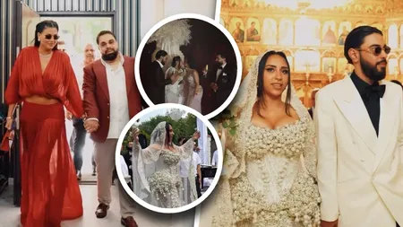 GALERIE FOTO Imagini spectaculoase de la nunta fiului lui Florin Salam. Mireasa a purtat o rochie parcă scoasă din povești