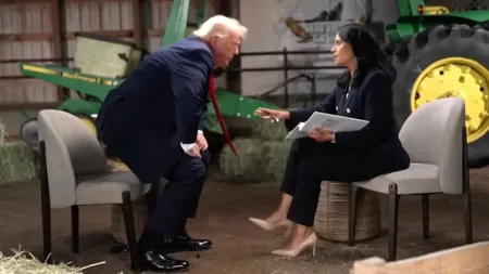 Donald Trump s-a ridicat și a plecat din mijlocul unui interviu, jignind-o pe jurnalista care îi punea întrebări: „Ori ești coruptă, ori ești proastă” VIDEO