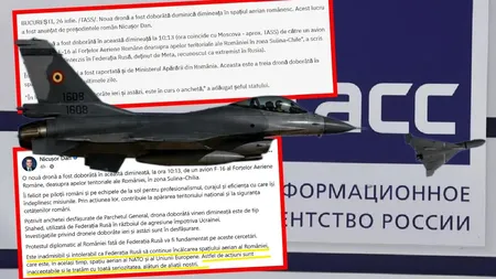 Cum a relatat presa Kremlinului despre doborârea celei de-a treia drone. Toate referirile la Rusia din anunțul lui Nicușor Dan, aruncate la coș!