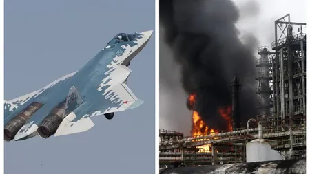 Zelenski mai înscrie o dată în ”poarta” lui Putin. Rușii au ridicat cel mai nou bombardier SU-57, însă n-au putut opri dezastrul de la rafinăria Omsk