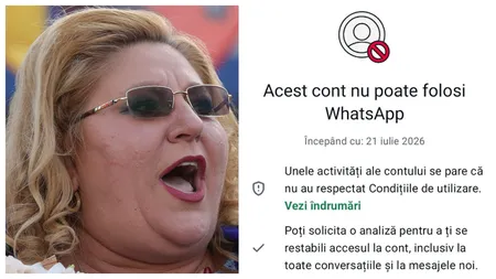 Șoșoacă tună și fulgeră după ce a primit interzis pe WhatsApp. ”Toate conturile oficiale ale S.O.S. România au fost închise! Este acțiune de servicii secrete!”