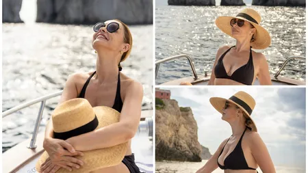 FOTO Andreea Marin, imagini din vacanța petrecută în Capri. Vedeta s-a pozat în costum de baie, pe barcă: 