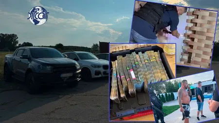 Seif plin cu bani ascuns în peretele casei interlopului Buricea. DIICOT a găsit un întreg arsenal: 30 de săbii și arme. Averea confiscată de la clanul de temut din Brăila valorează peste o jumătate de milion de euro