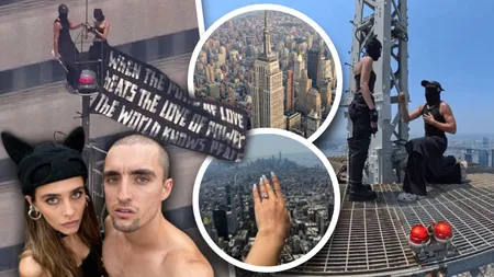 Cerere în căsătorie la mare înălțime. Doi tineri au escaladat Empire State Building și au transmis un mesaj emoționant, iar în final au fost arestați
