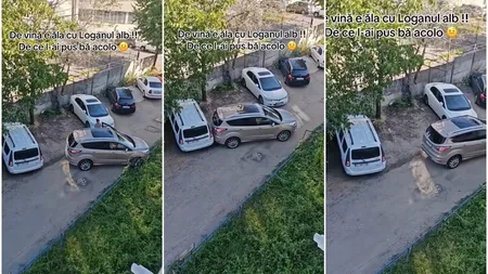 VIDEO VIRAL Ravagii în parcare! Valuri de comentarii ironice după ce o șoferiță lovește o mașină în încercarea de a parca: 