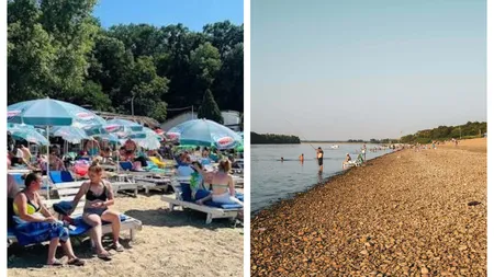 Plaja de pe malul Dunării care atrage tot mai mulți turiști. Cât costă aici un șezlong sau o sticlă de apă