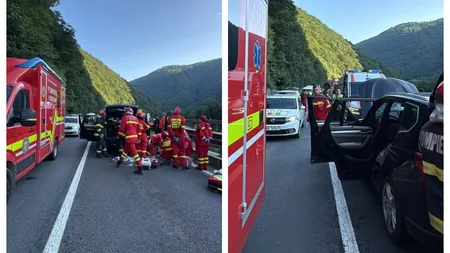 Tragedie pe Valea Oltului. Un bărbat a murit după ce o stâncă a căzut peste mașina în care se afla