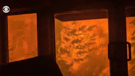 Tren cuprins de flăcări după un incendiu de vegetaţie, imagini de groază VIDEO