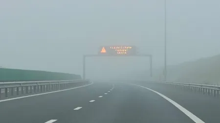 Alertă meteo! Ceață pe Autostrada A2, între Fetești și Cernavodă. Vizibilitate redusă sub 100 de metri