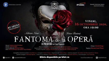„Fantoma de la Operă”, în premieră la Cluj-Napoca, pe BT Arena