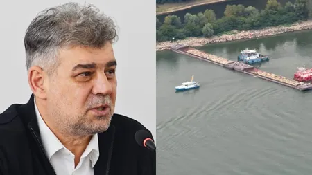 Marcel Ciolacu critică dur operațiunea de scufundare a barjelor în Dunăre: „Nu s-a întâmplat nimic, fiindcă normal că s-au schimbat curenții, era logic. Să vedeți cât o să ne coste să le scoatem de acolo”