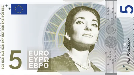 Maria Callas ar putea apărea pe noua bancnotă de 5 euro. Cum ar urma să arate viitorii banii europeni