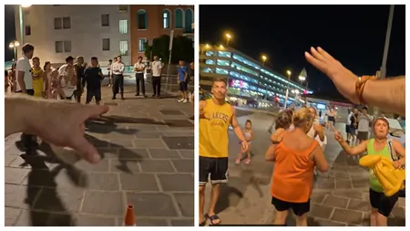 VIDEO EXPLOZIV Hoții de buzunare români s-au bătut ca-n ”Șapte păcate” cu activiștii civici din Veneția. ”Attenzione, borseggiatori!”