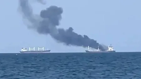 Radu Miruţă, despre nava care a luat foc în Marea Neagră: A raportat că a fost lovită de dronă 