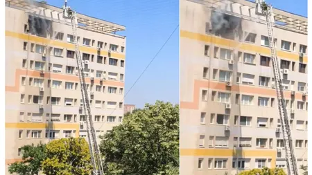 Incendiu într-un bloc-turn din Capitală. Alertă de foc şi în Covasna VIDEO