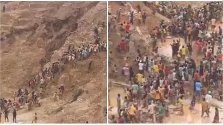O adevărată catastrofă! Munte prăbușit peste mină, cel puțin 100 de morți, muncitorii au fost îngropați de vii VIDEO