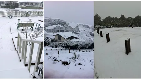 Ninge ca-n povești în capitală, la început de august! Zăpadă după 15 ani, oamenii schiază pe străzi VIDEO